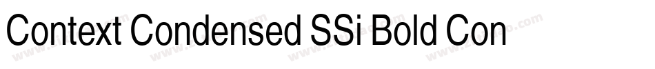 Context Condensed SSi Bold Condensed字体转换
